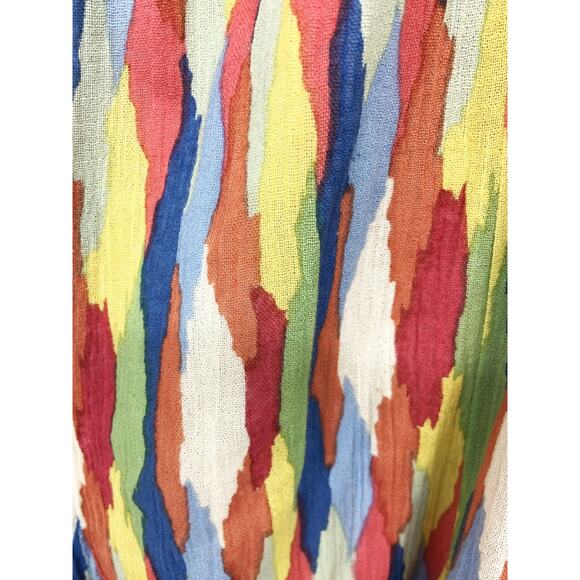 Woman Within 100% Cotton Multicolor A-Line 2 Pocket Gauzy Skirt Size L - Picture 2 of 5